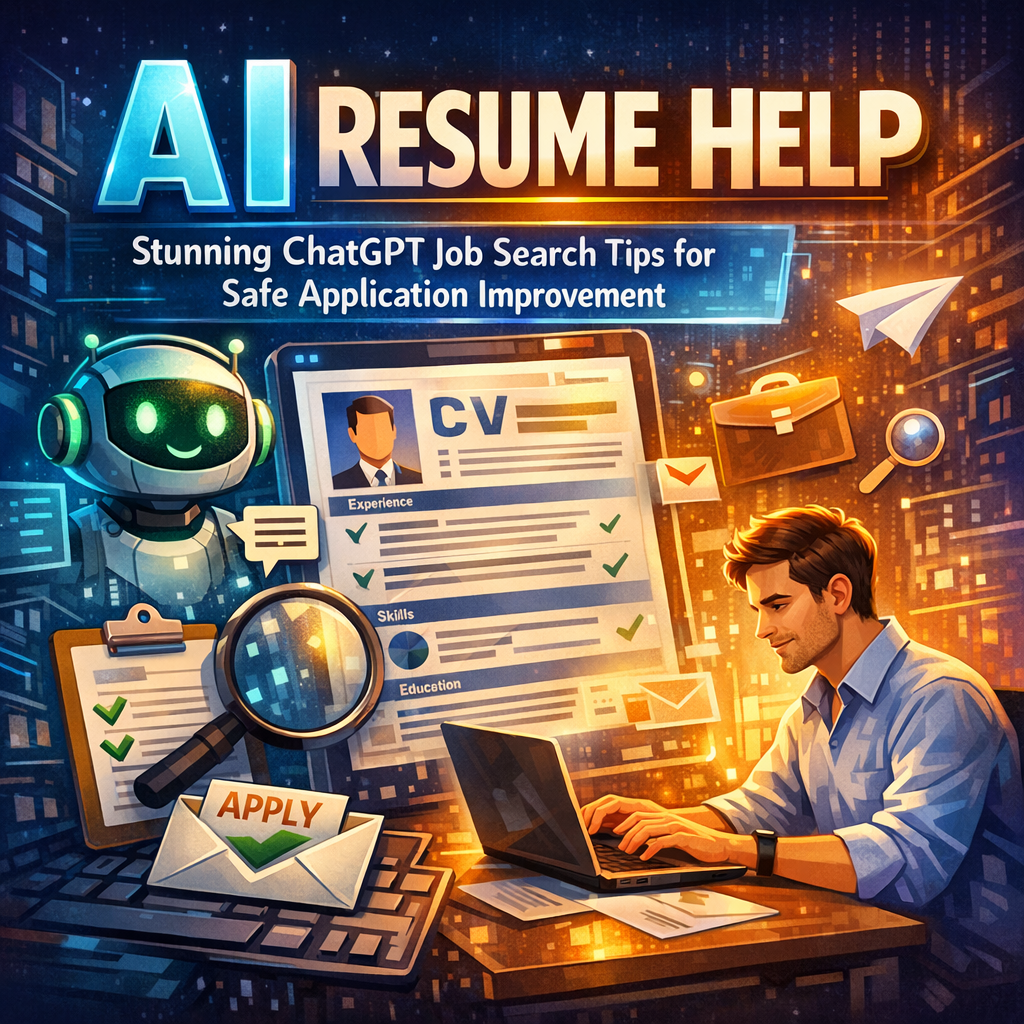 AI Resume Help: Stunning ChatGPT Job Search Tips for Safe Application Improvement Illustration of AI Resume Help: Stunning ChatGPT Job Search Tips for Safe Application Improvement