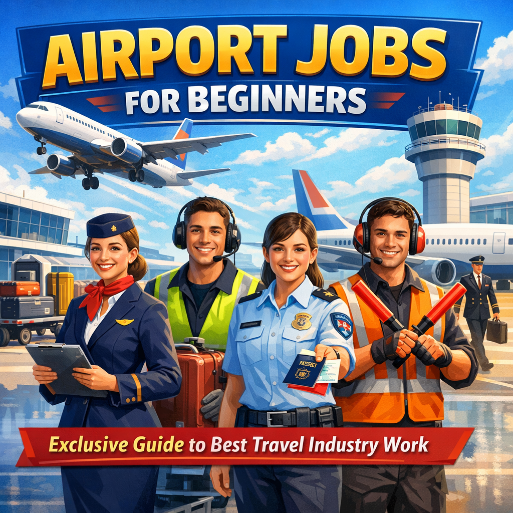 Illustration of Airport Jobs for Beginners: Exclusive Guide to Best Travel Industry Work