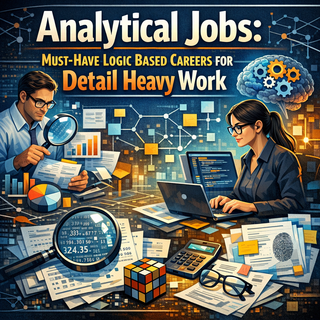 Analytical Jobs: Must-Have Logic Based Careers for Detail Heavy Work Illustration of Analytical Jobs: Must-Have Logic Based Careers for Detail Heavy Work