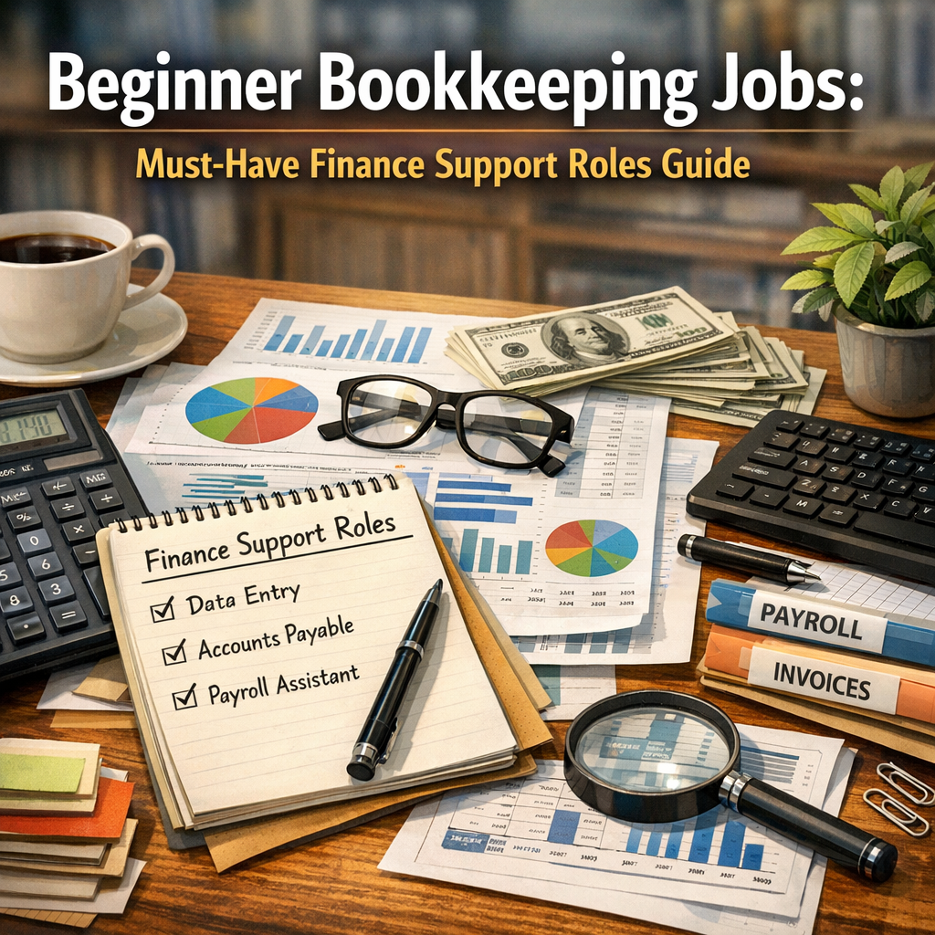 Illustration of Beginner Bookkeeping Jobs: Must-Have Finance Support Roles Guide