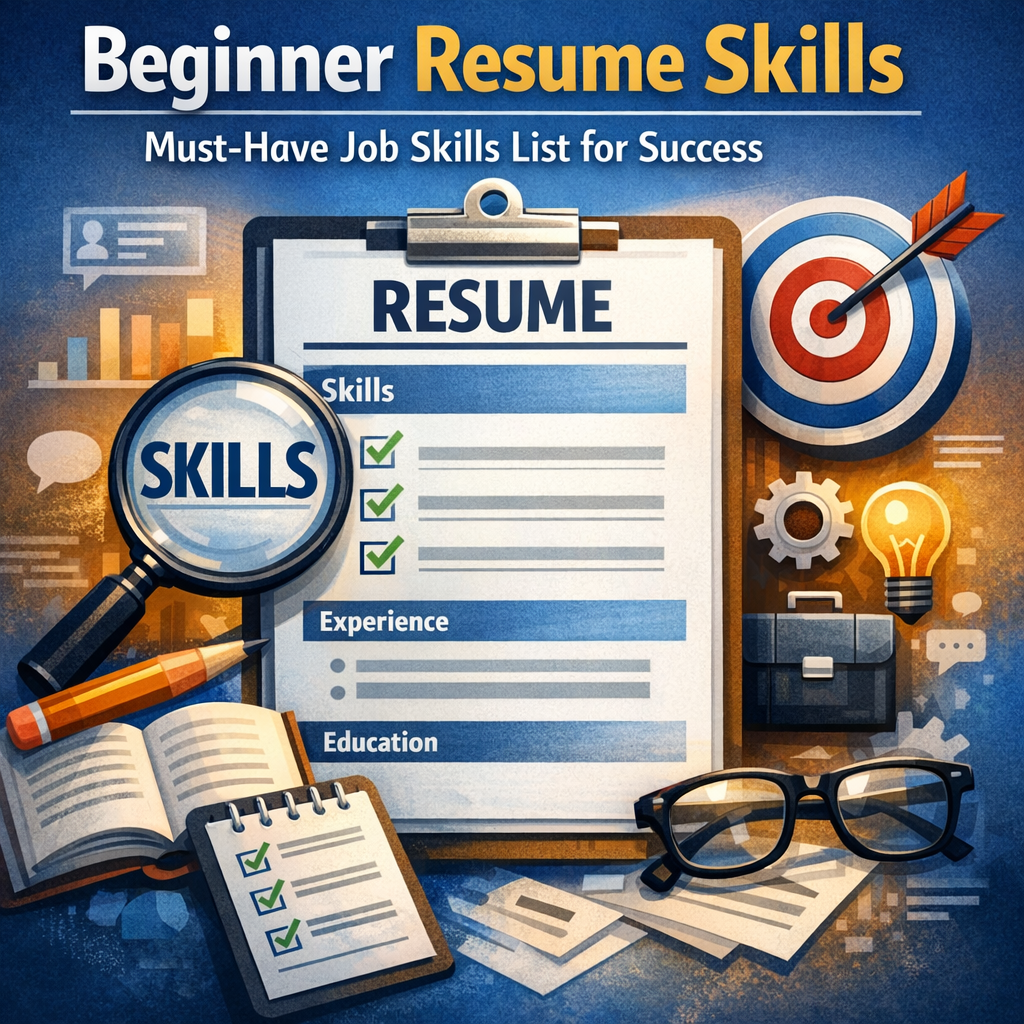Illustration of Beginner Resume Skills: Must-Have Job Skills List for Success