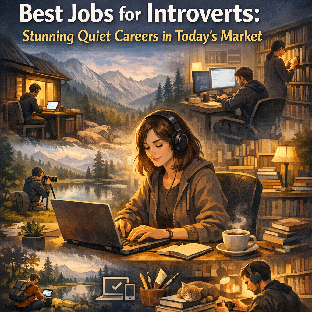 Illustration of Best Jobs for Introverts: Stunning Quiet Careers in Today's Market