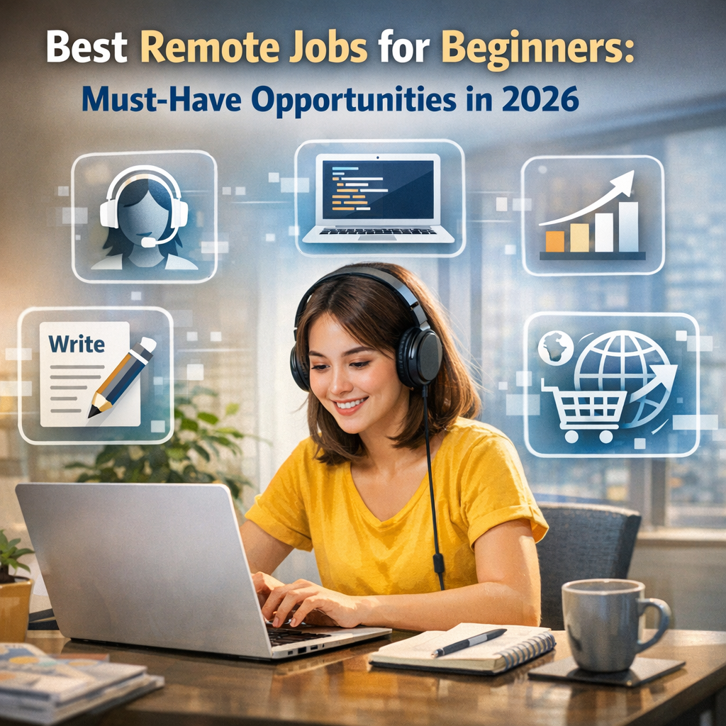 Illustration of Best Remote Jobs for Beginners: Must-Have Opportunities in 2026