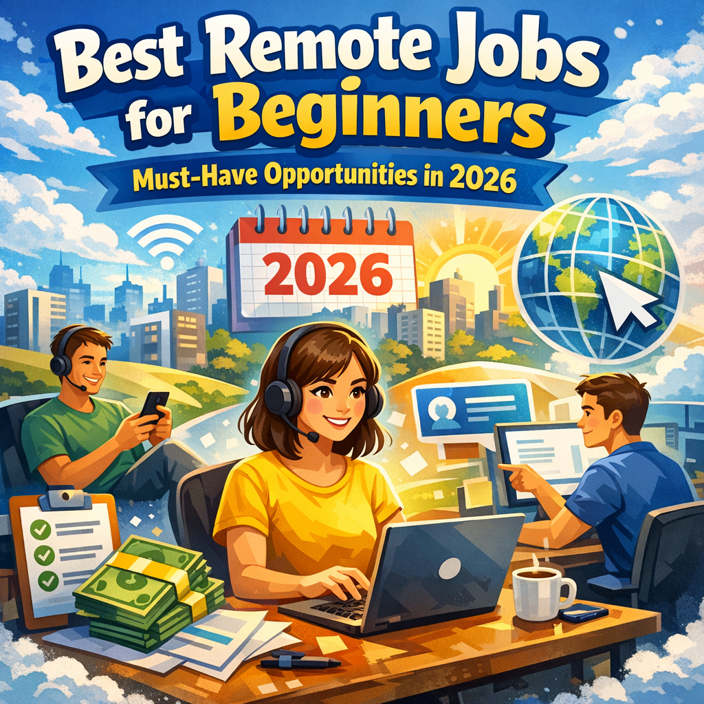 Illustration of Best Remote Jobs for Beginners: Must-Have Opportunities in 2026