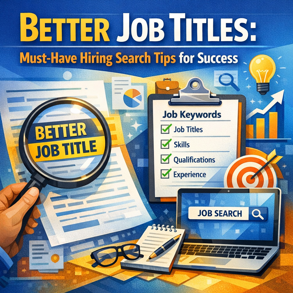 Better Job Titles: Must-Have Hiring Search Tips for Success Illustration of Better Job Titles: Must-Have Hiring Search Tips for Success