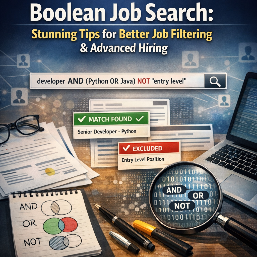 Illustration of Boolean Job Search: Stunning Tips for Better Job Filtering & Advanced Hiring