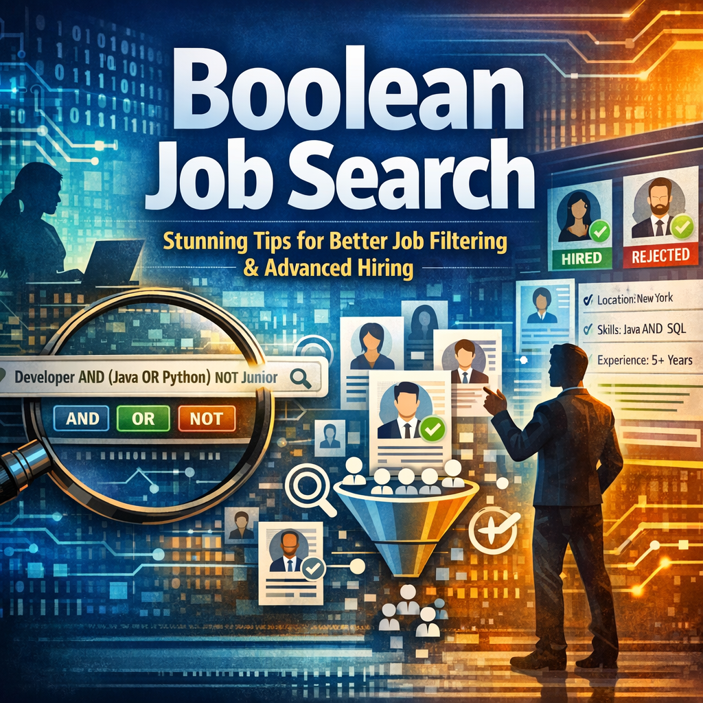 Illustration of Boolean Job Search: Stunning Tips for Better Job Filtering & Advanced Hiring