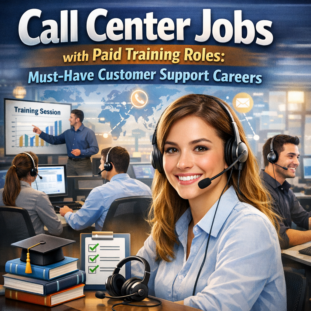 Illustration of Call Center Jobs with Paid Training Roles: Must-Have Customer Support Careers