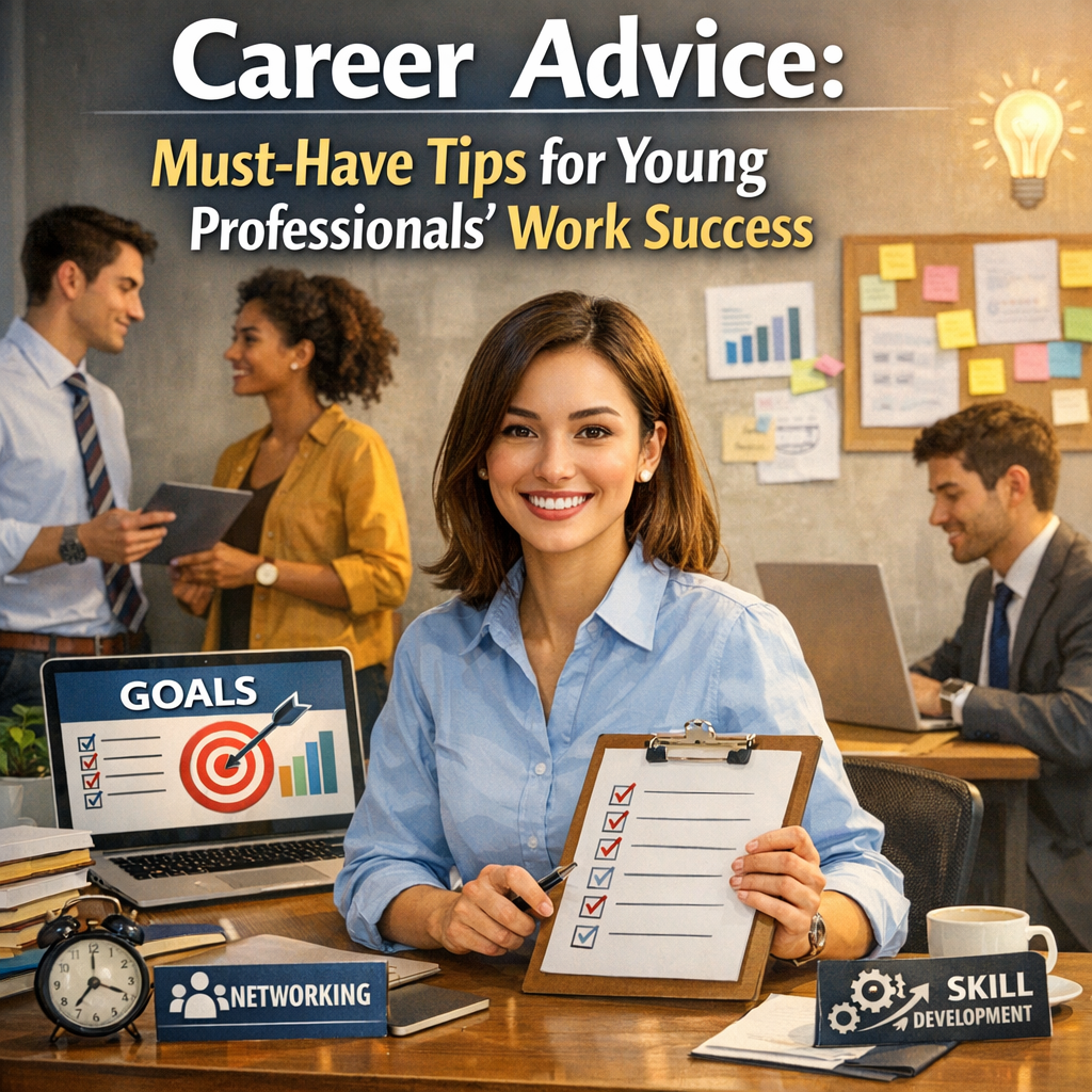 Illustration of Career Advice: Must-Have Tips for Young Professionals' Work Success