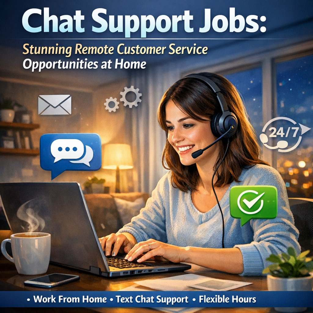 Illustration of Chat Support Jobs: Stunning Remote Customer Service Opportunities at Home