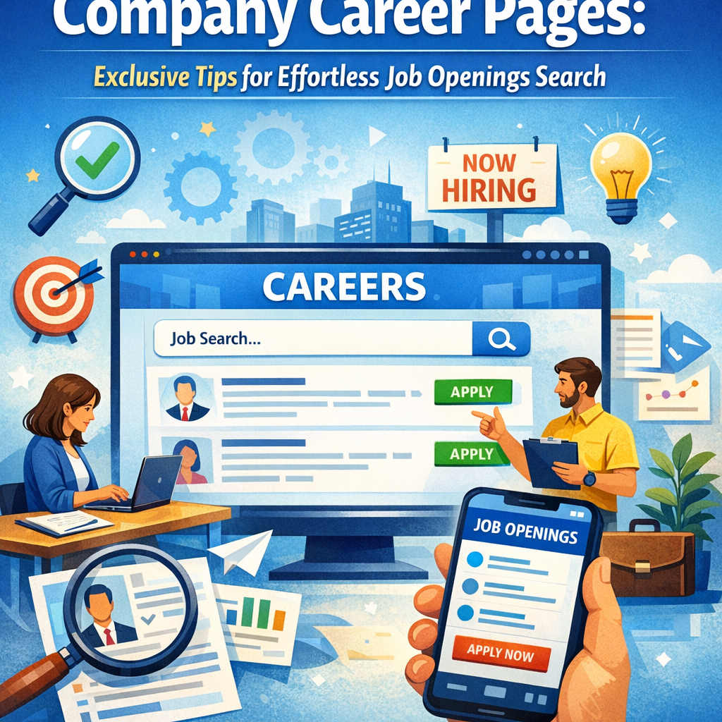 Illustration of Company Career Pages: Exclusive Tips for Effortless Job Openings Search