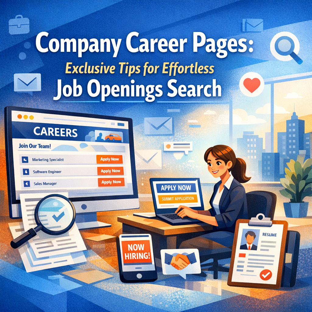 Illustration of Company Career Pages: Exclusive Tips for Effortless Job Openings Search