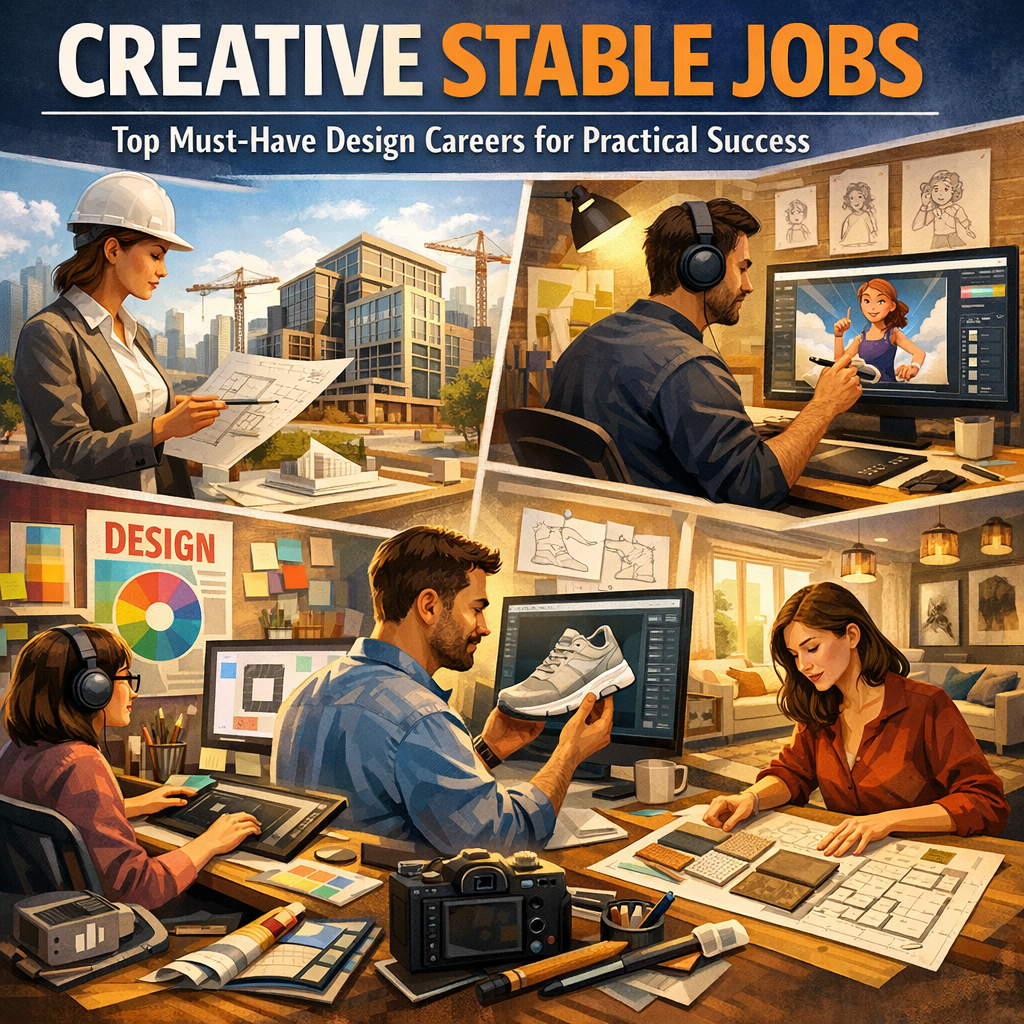 Creative Stable Jobs: Top Must-Have Design Careers for Practical Success Illustration of Creative Stable Jobs: Top Must-Have Design Careers for Practical Success
