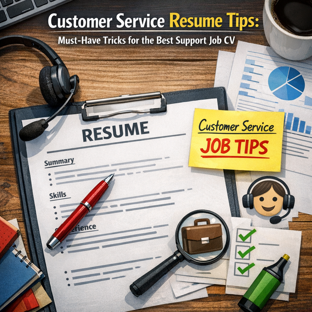 Illustration of Customer Service Resume Tips: Must-Have Tricks for the Best Support Job CV