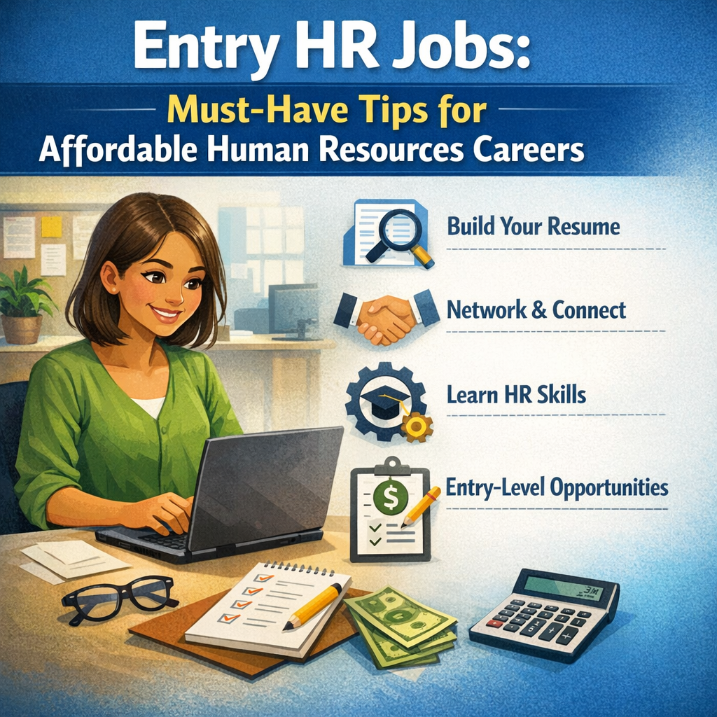 Illustration of Entry HR Jobs: Must-Have Tips for Affordable Human Resources Careers