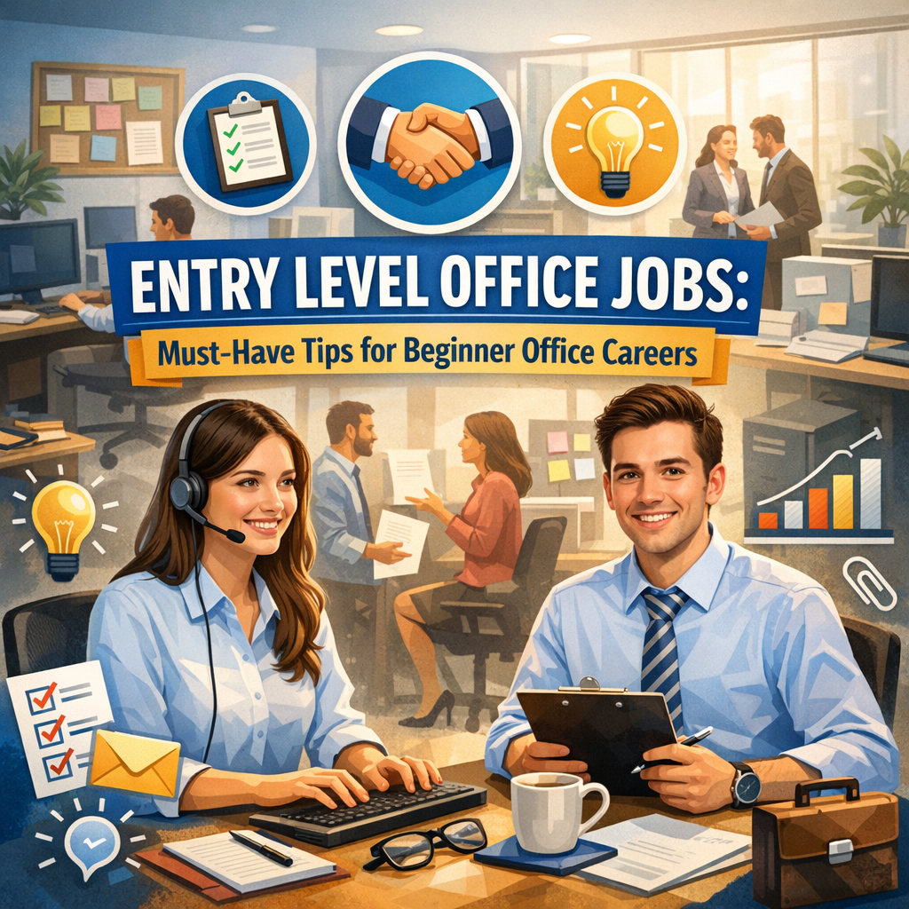 Illustration of Entry Level Office Jobs: Must-Have Tips for Beginner Office Careers