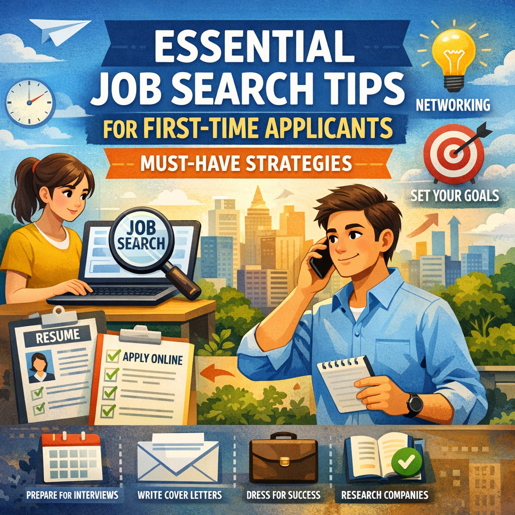 Illustration of Essential Job Search Tips for First-Time Applicants: Must-Have Strategies