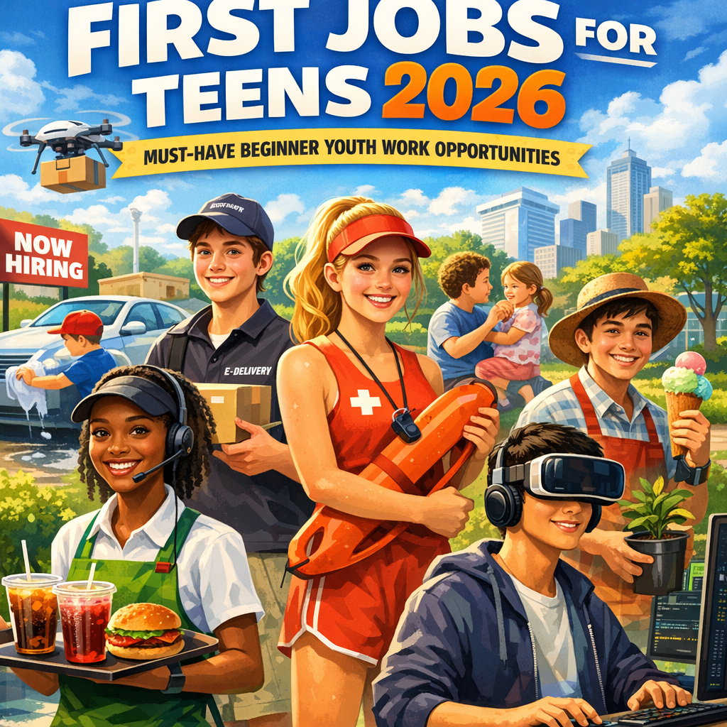 Illustration of First Jobs for Teens 2026: Must-Have Beginner Youth Work Opportunities