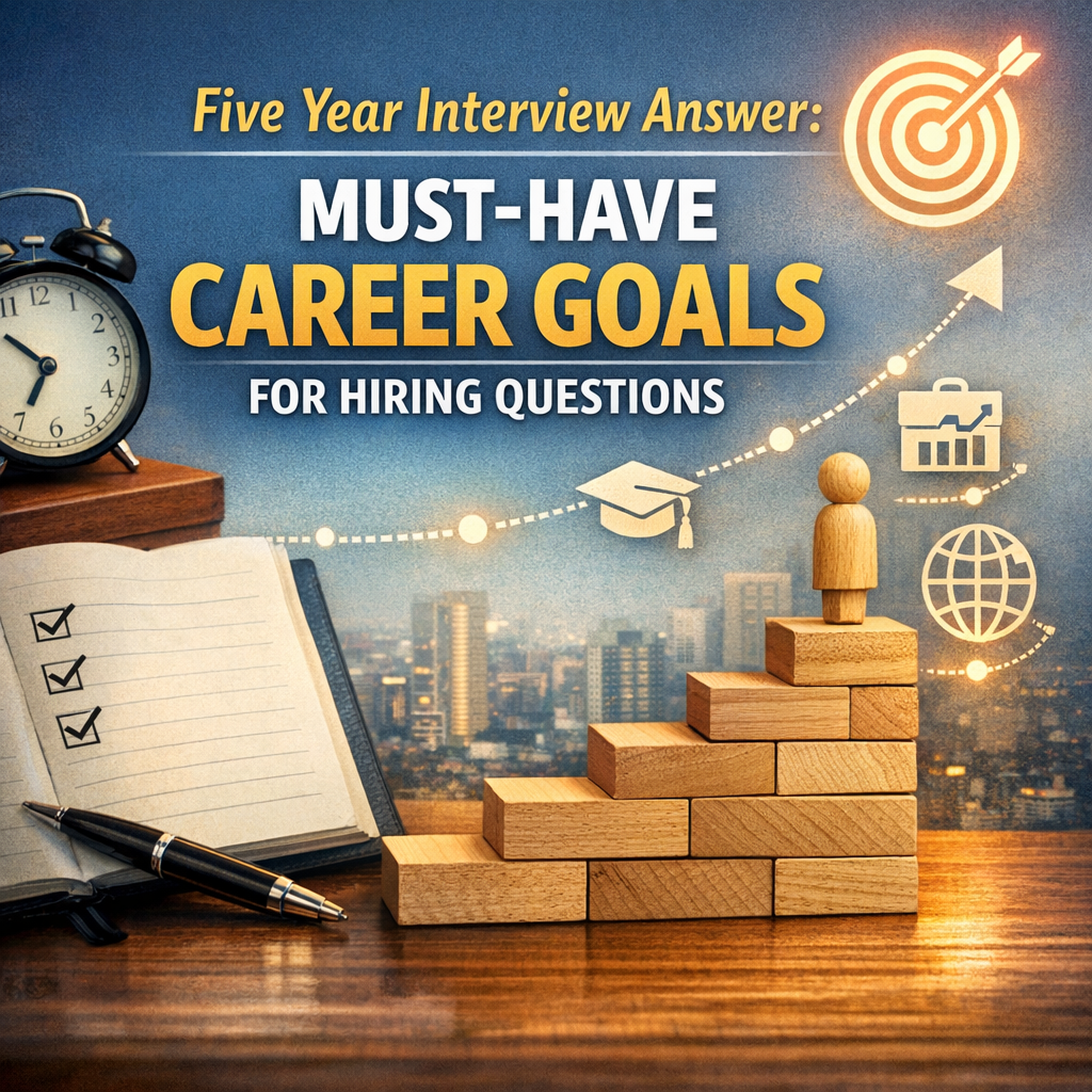 Illustration of Five Year Interview Answer: Must-Have Career Goals for Hiring Questions