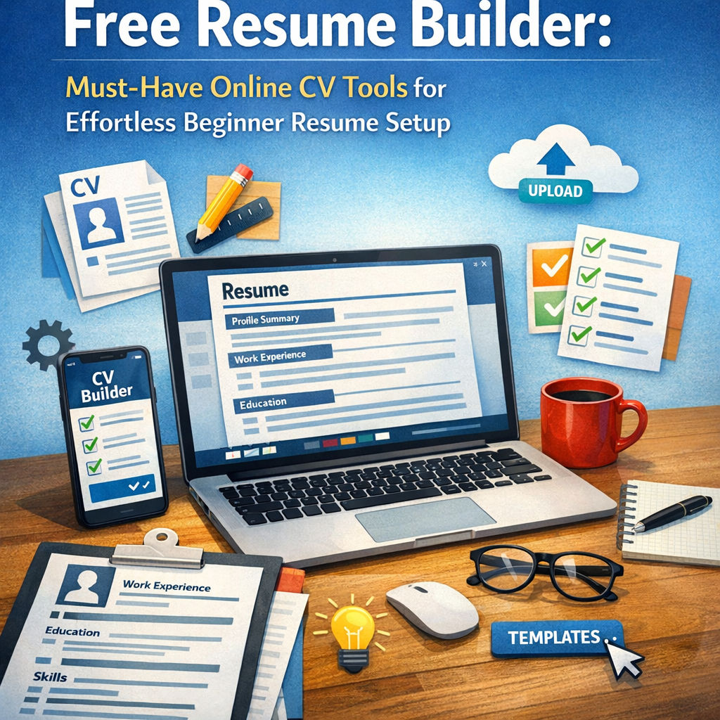 Illustration of Free Resume Builder: Must-Have Online CV Tools for Effortless Beginner Resume Setup