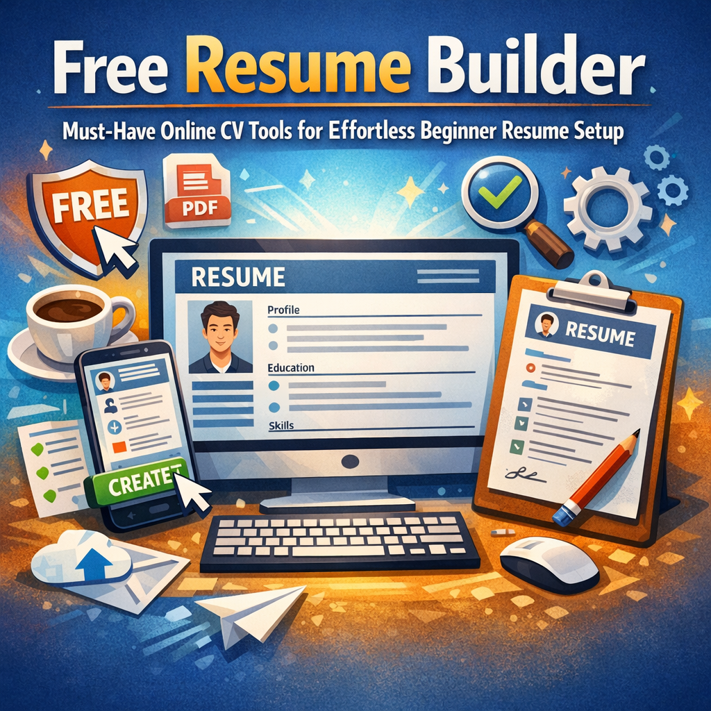 Illustration of Free Resume Builder: Must-Have Online CV Tools for Effortless Beginner Resume Setup