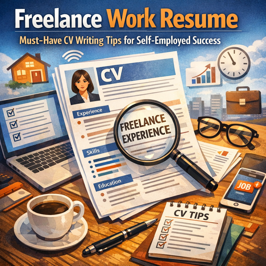 Illustration of Freelance Work Resume: Must-Have CV Writing Tips for Self-Employed Success