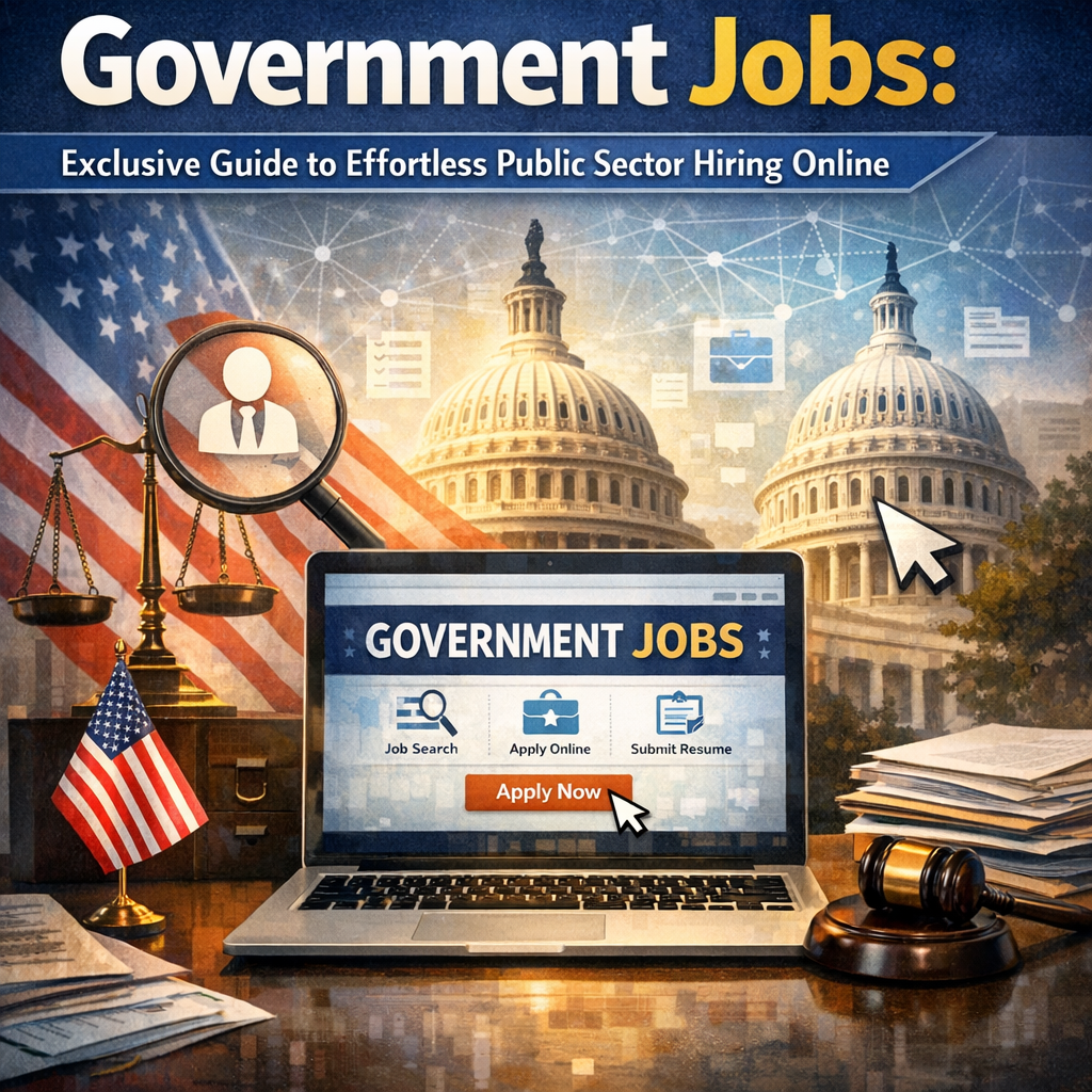 Illustration of Government Jobs: Exclusive Guide to Effortless Public Sector Hiring Online