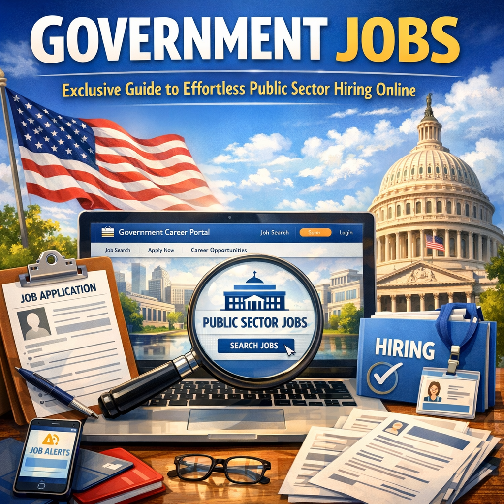 Illustration of Government Jobs: Exclusive Guide to Effortless Public Sector Hiring Online