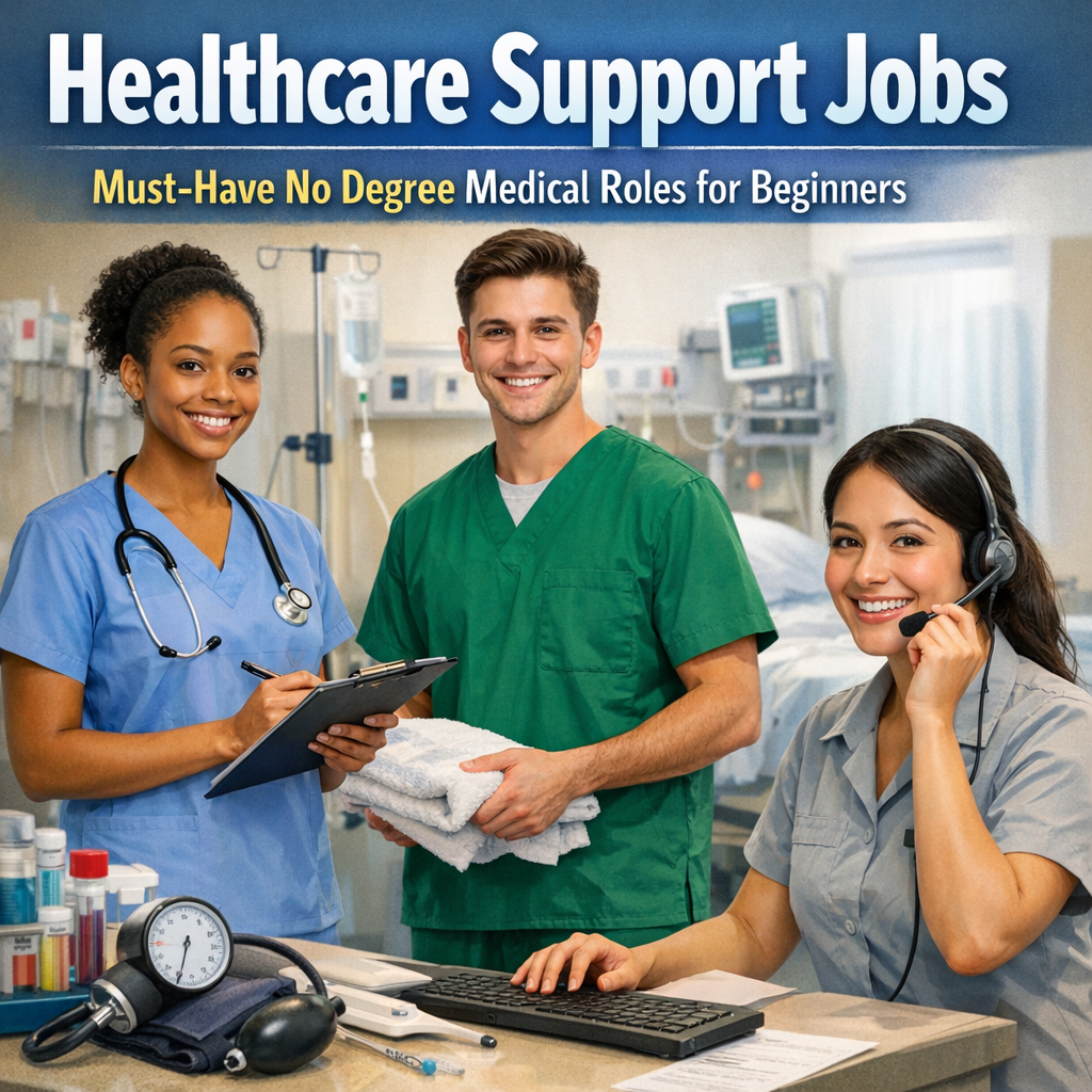 Illustration of Healthcare Support Jobs: Must-Have No Degree Medical Roles for Beginners