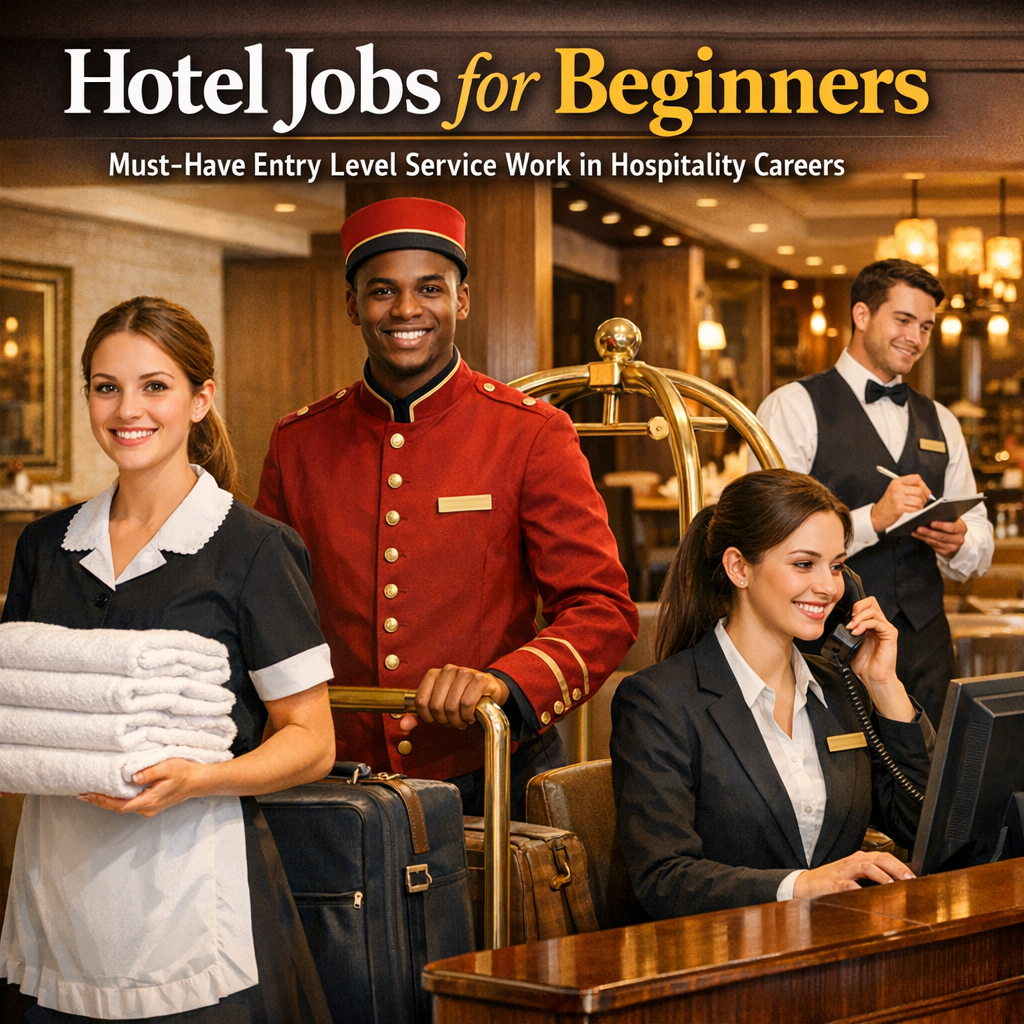 Illustration of Hotel Jobs for Beginners: Must-Have Entry Level Service Work in Hospitality Careers