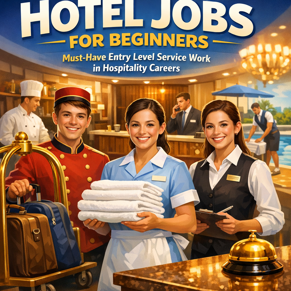 Illustration of Hotel Jobs for Beginners: Must-Have Entry Level Service Work in Hospitality Careers