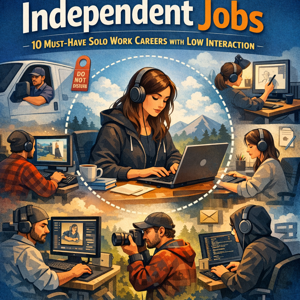 Illustration of Independent Jobs: 10 Must-Have Solo Work Careers with Low Interaction