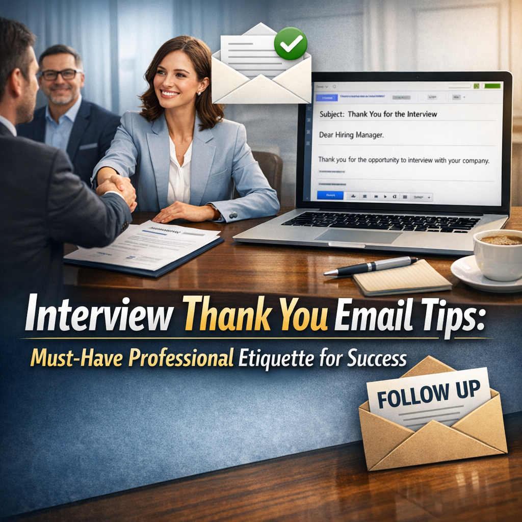 Interview Thank You Email Tips: Must-Have Professional Etiquette for Success Illustration of Interview Thank You Email Tips: Must-Have Professional Etiquette for Success
