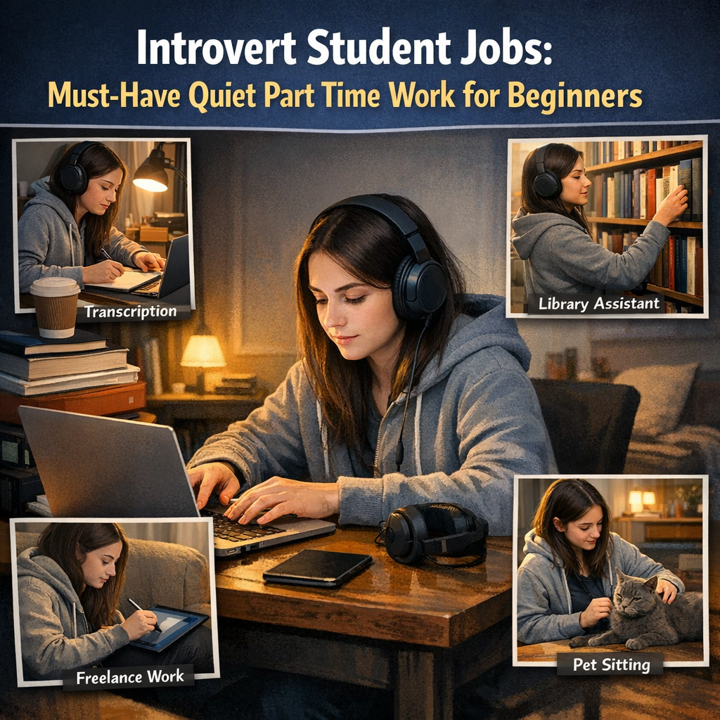 Introvert Student Jobs: Must-Have Quiet Part Time Work for Beginners Illustration of Introvert Student Jobs: Must-Have Quiet Part Time Work for Beginners