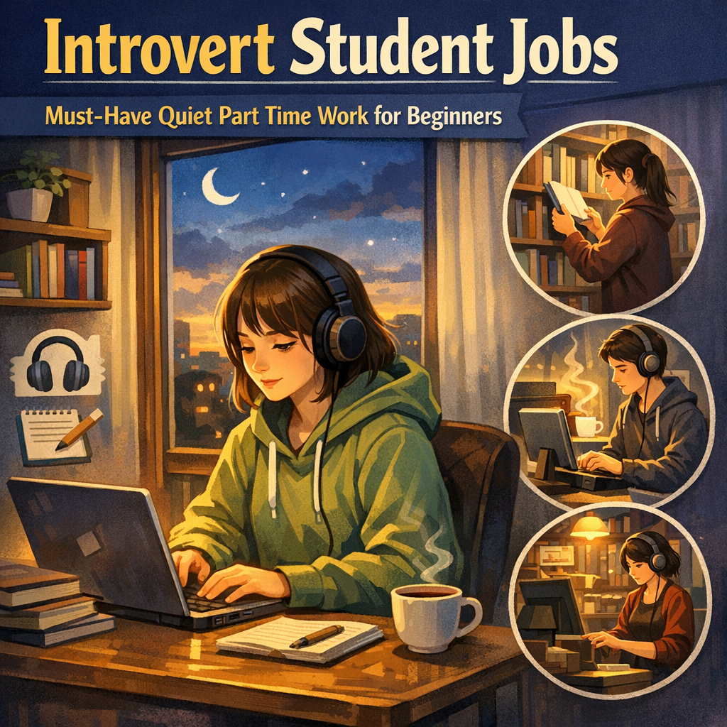 Introvert Student Jobs: Must-Have Quiet Part Time Work for Beginners Illustration of Introvert Student Jobs: Must-Have Quiet Part Time Work for Beginners