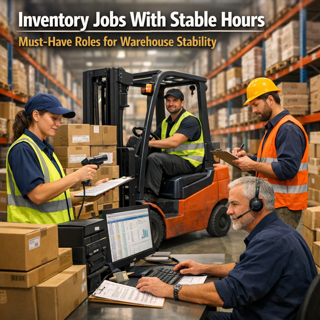 Illustration of Inventory Jobs With Stable Hours: Must-Have Roles for Warehouse Stability