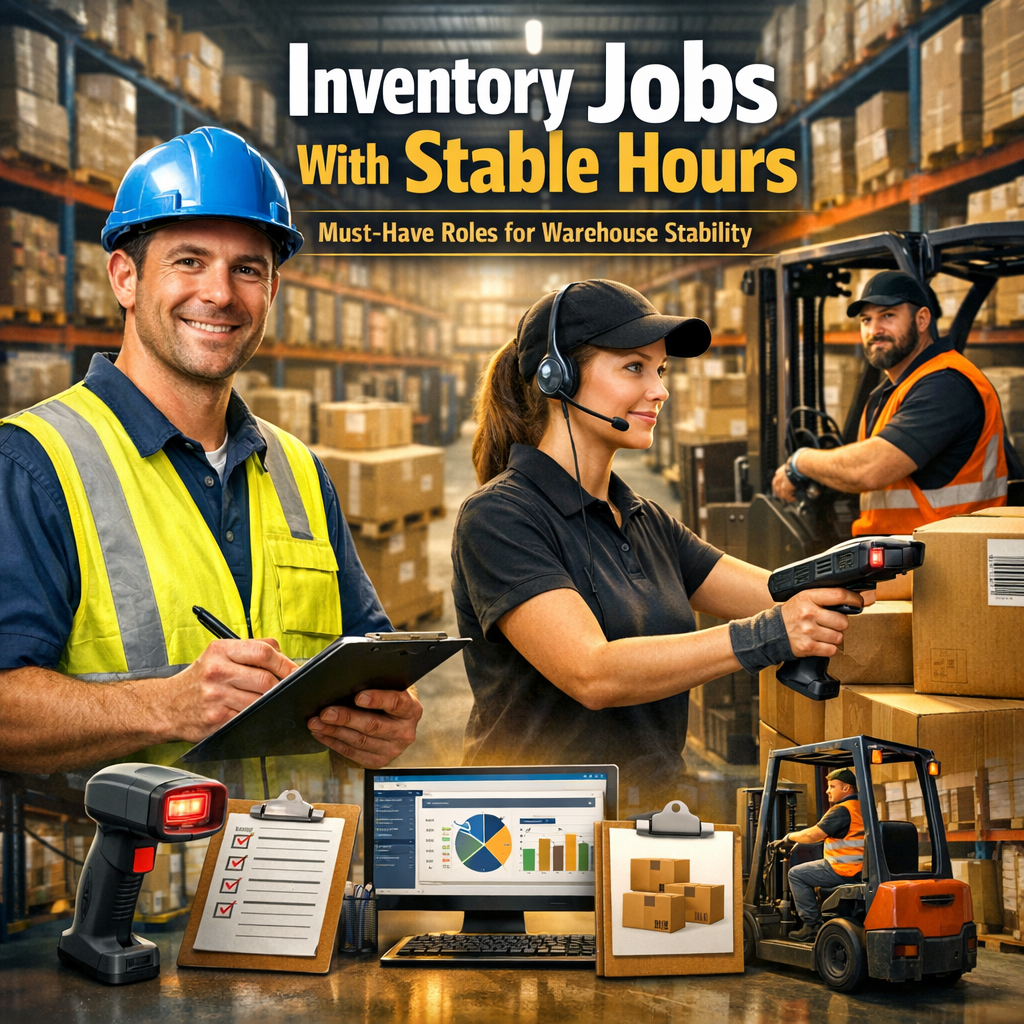 Illustration of Inventory Jobs With Stable Hours: Must-Have Roles for Warehouse Stability