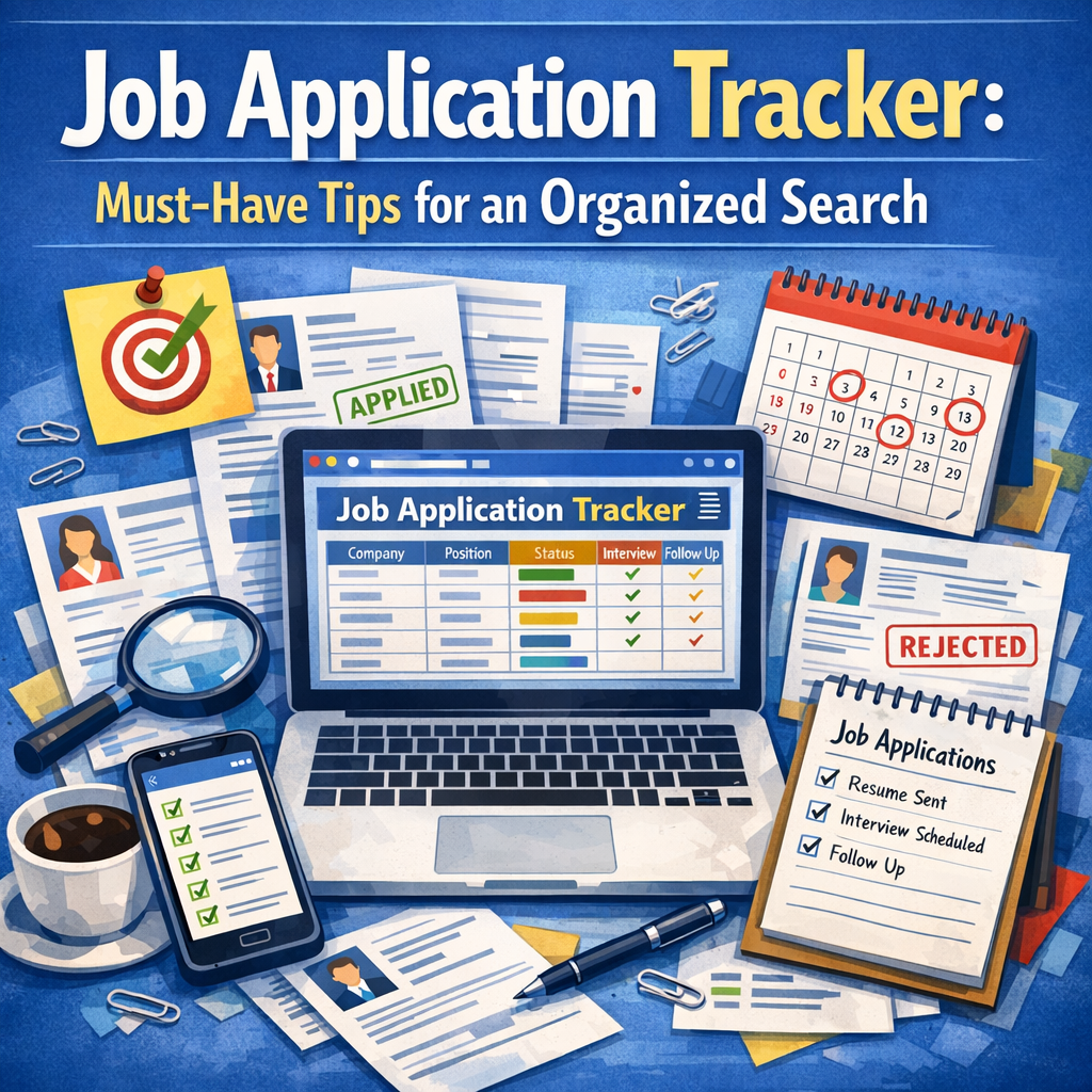 Illustration of Job Application Tracker: Must-Have Tips for an Organized Search