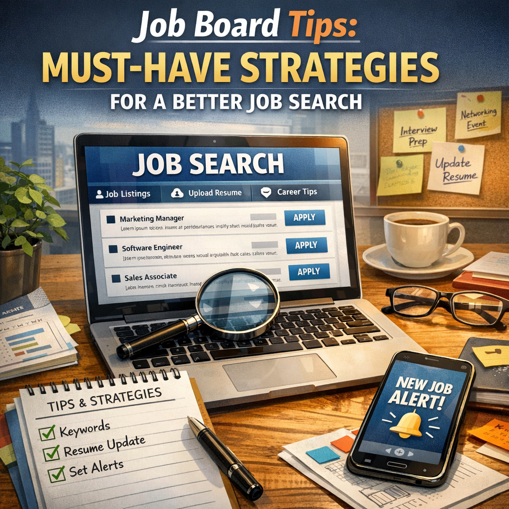 Illustration of Job Board Tips: Must-Have Strategies for a Better Job Search