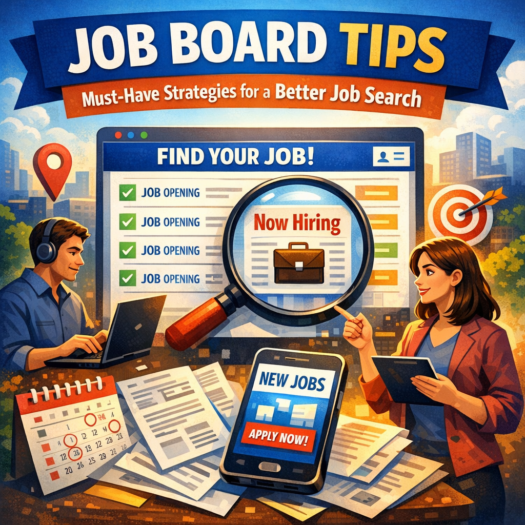 Illustration of Job Board Tips: Must-Have Strategies for a Better Job Search