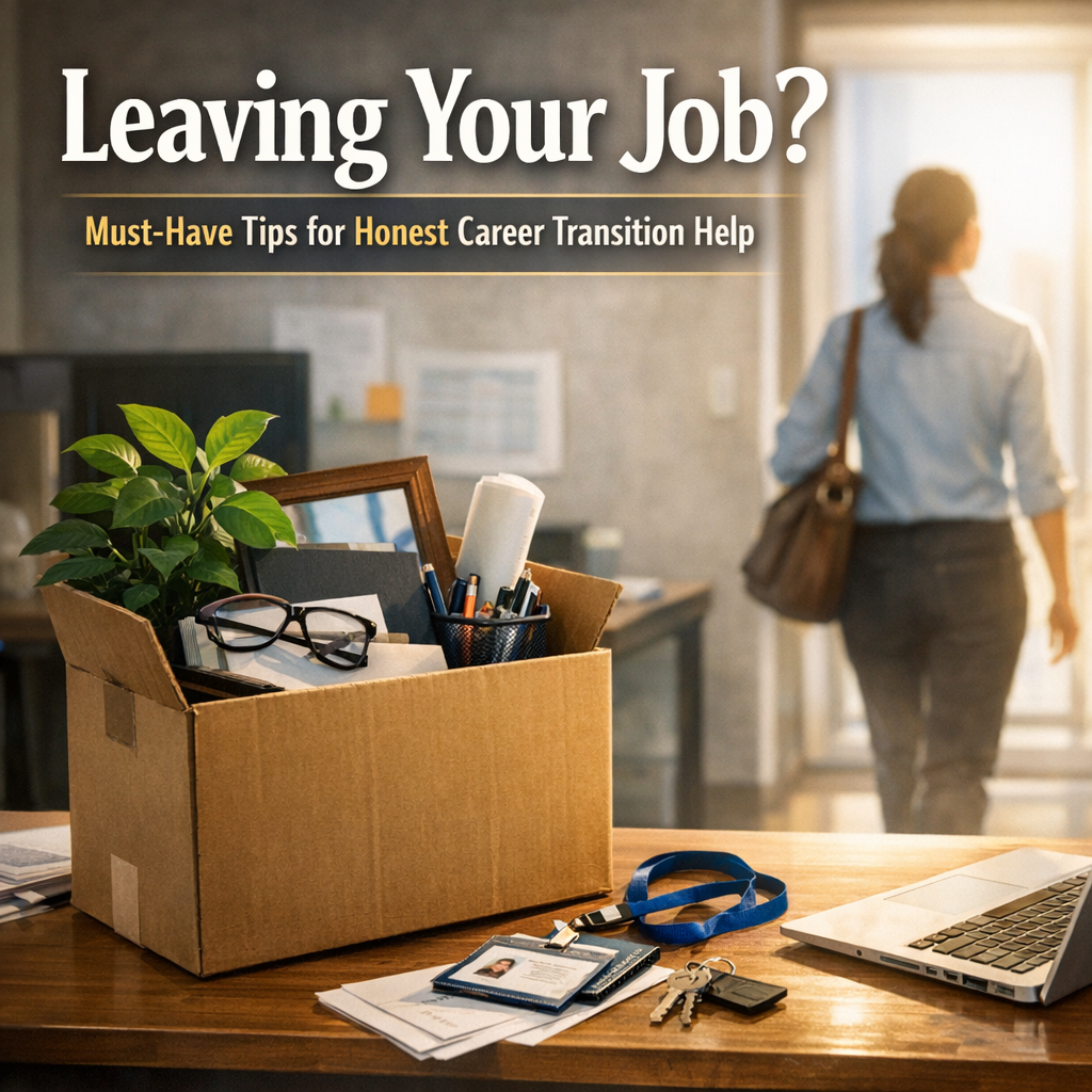 Illustration of Leaving Your Job Answer: Must-Have Tips for Honest Career Transition Help