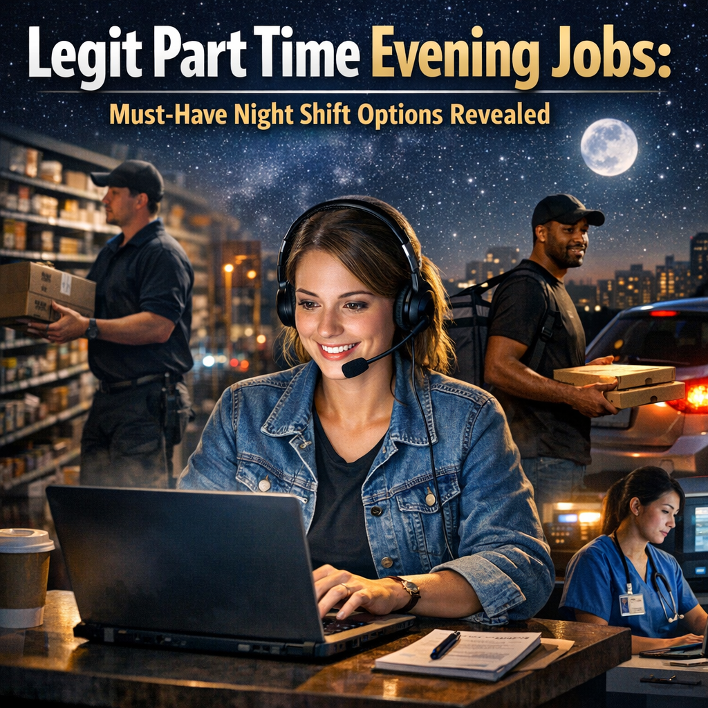 Illustration of Legit Part Time Evening Jobs: Must-Have Night Shift Options Revealed