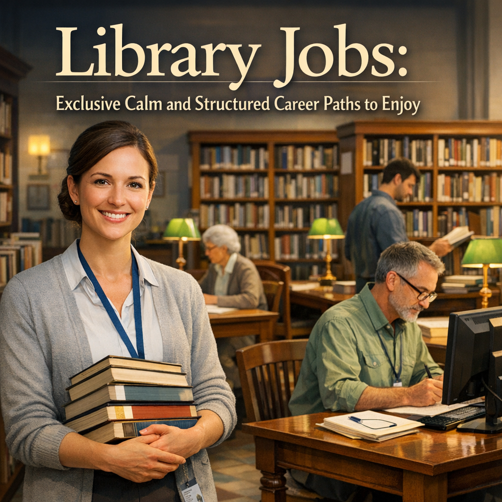 Illustration of Library Jobs: Exclusive Calm and Structured Career Paths to Enjoy