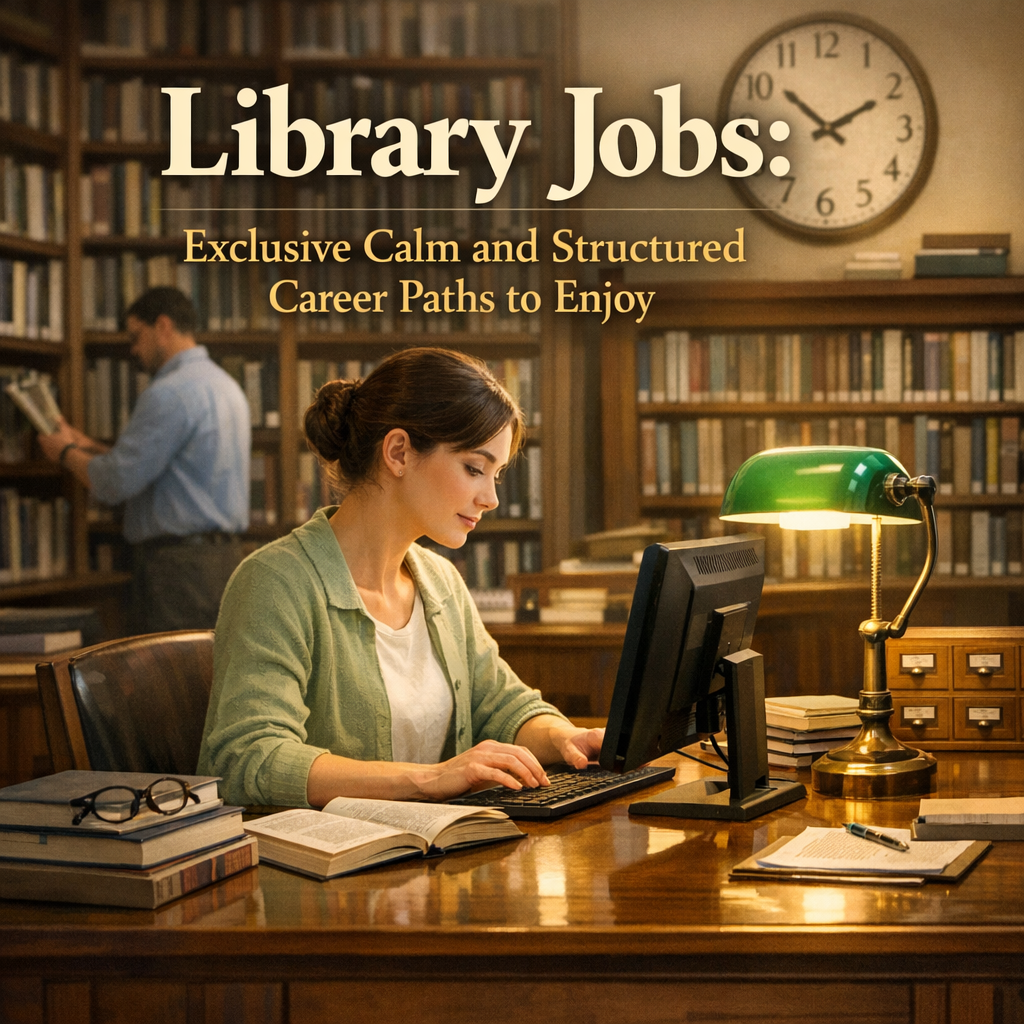 Illustration of Library Jobs: Exclusive Calm and Structured Career Paths to Enjoy