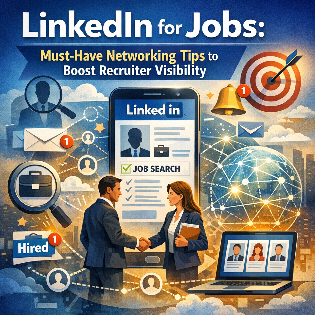 Illustration of LinkedIn for Jobs: Must-Have Networking Tips to Boost Recruiter Visibility