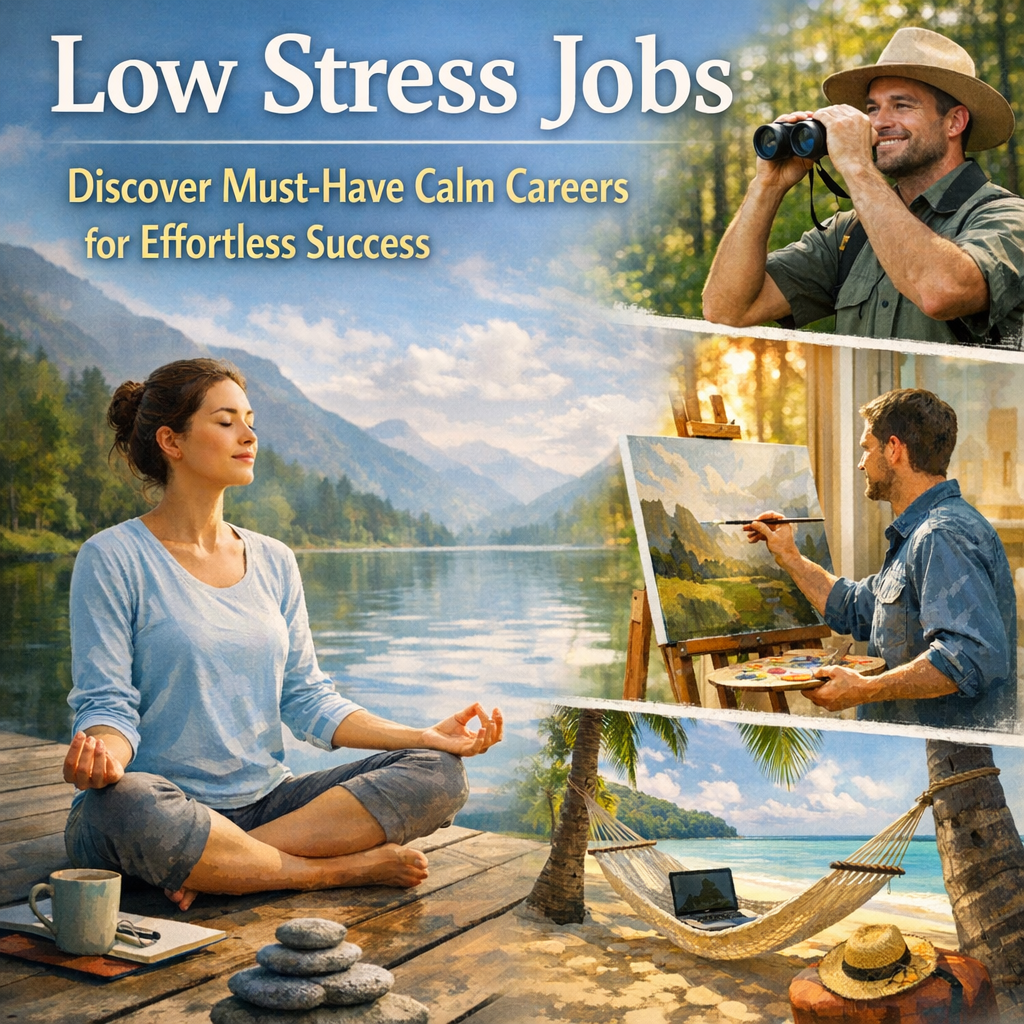 Low Stress Jobs: Discover Must-Have Calm Careers for Effortless Success Illustration of Low Stress Jobs: Discover Must-Have Calm Careers for Effortless Success