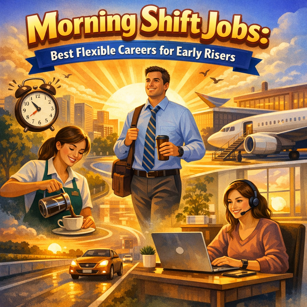 Illustration of Morning Shift Jobs: Best Flexible Careers for Early Risers
