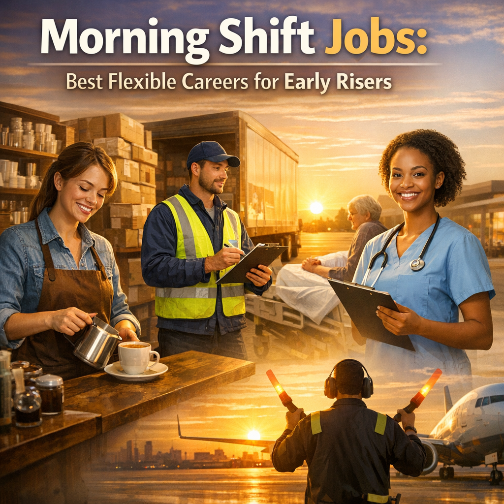 Illustration of Morning Shift Jobs: Best Flexible Careers for Early Risers