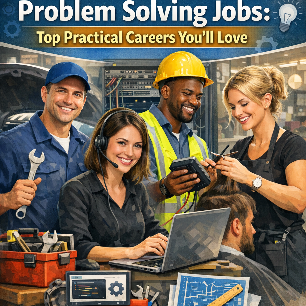 Illustration of No Degree Problem Solving Jobs: Top Practical Careers You’ll Love