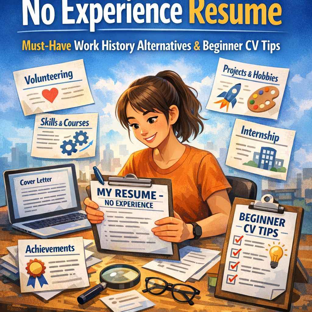 No Experience Resume: Must-Have Work History Alternatives & Beginner CV Tips Illustration of No Experience Resume: Must-Have Work History Alternatives & Beginner CV Tips
